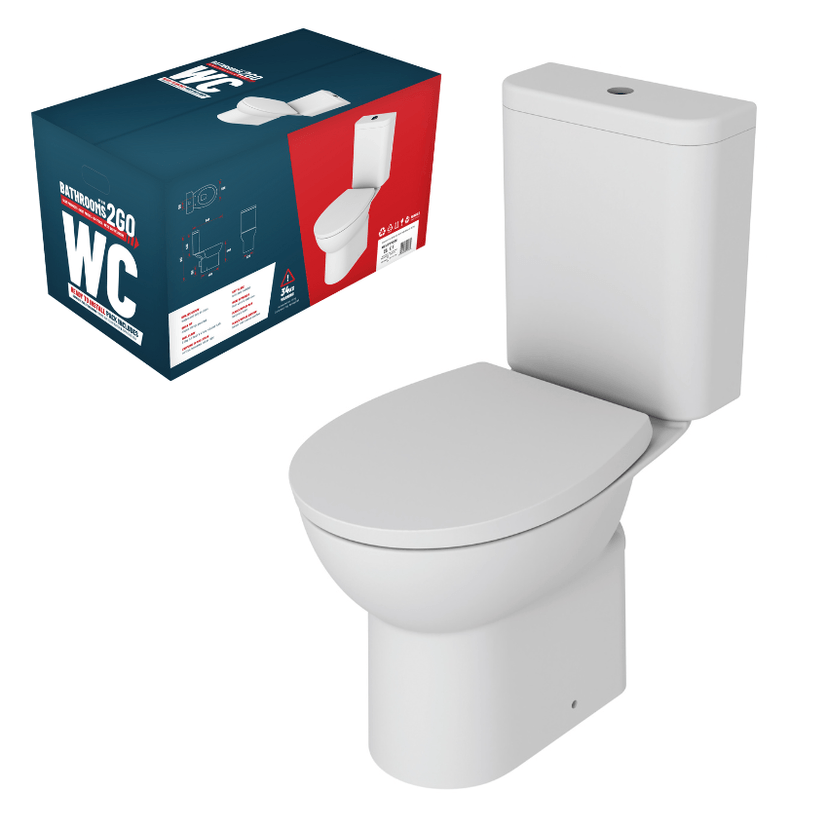 PJH B2G Rimless WC CC Pack C/W S/C Toilet Seat MEUPT0006 Image 1